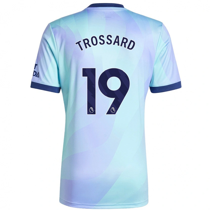 Danxen Barn Leandro Trossard #19 Aqua Tredjesatsen Matchtröjor 2024/25 Tröjor T-Tröja