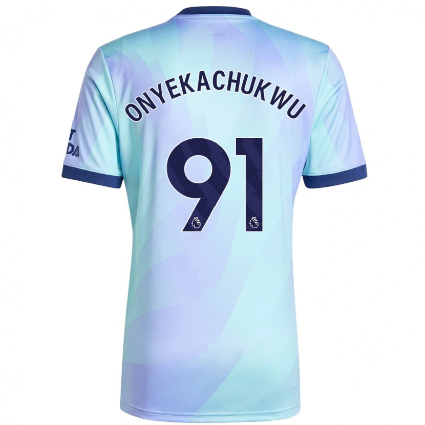 Danxen Barn Samuel Onyekachukwu #91 Aqua Tredjesatsen Matchtröjor 2024/25 Tröjor T-Tröja