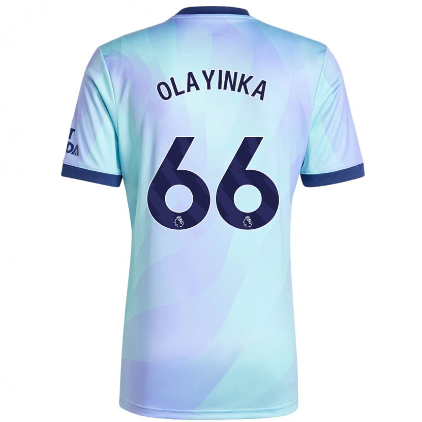 Danxen Barn James Olayinka #66 Aqua Tredjesatsen Matchtröjor 2024/25 Tröjor T-Tröja