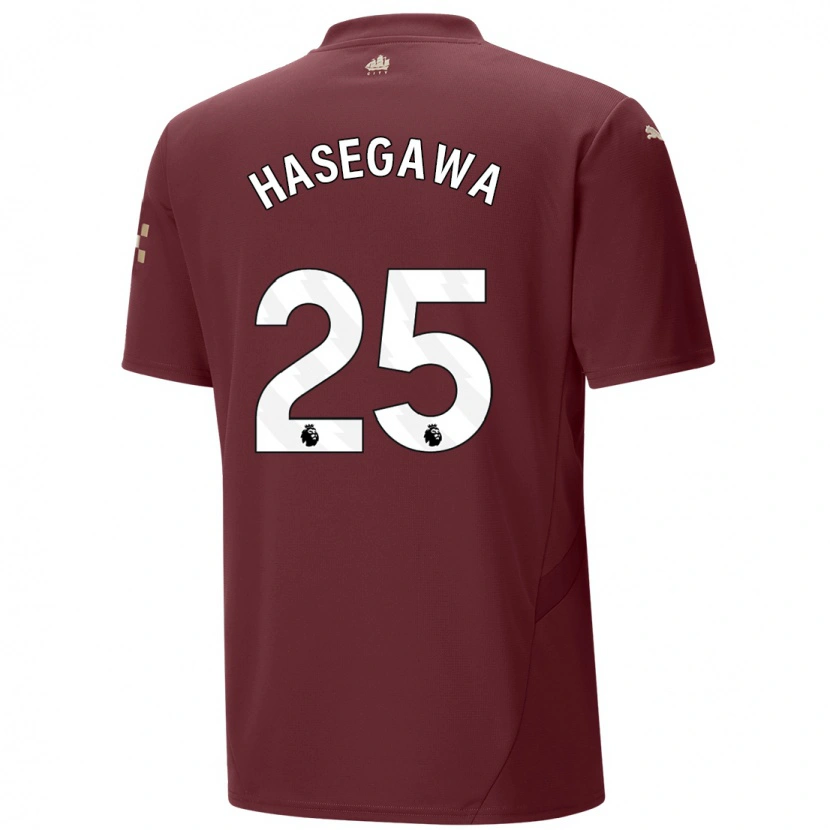 Danxen Barn Yui Hasegawa #25 Rödbrun Tredjesatsen Matchtröjor 2024/25 Tröjor T-Tröja