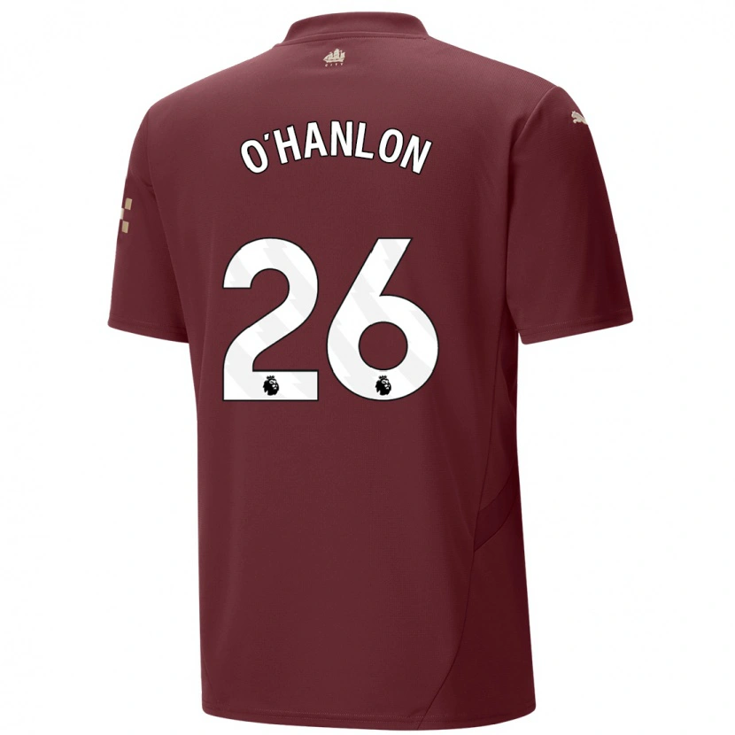 Danxen Barn Tara O'hanlon #26 Rödbrun Tredjesatsen Matchtröjor 2024/25 Tröjor T-Tröja