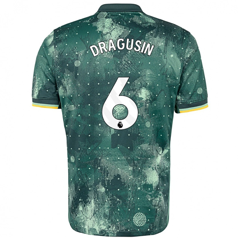 Danxen Barn Radu Drăgușin #6 Mintgrön Tredjesatsen Matchtröjor 2024/25 Tröjor T-Tröja
