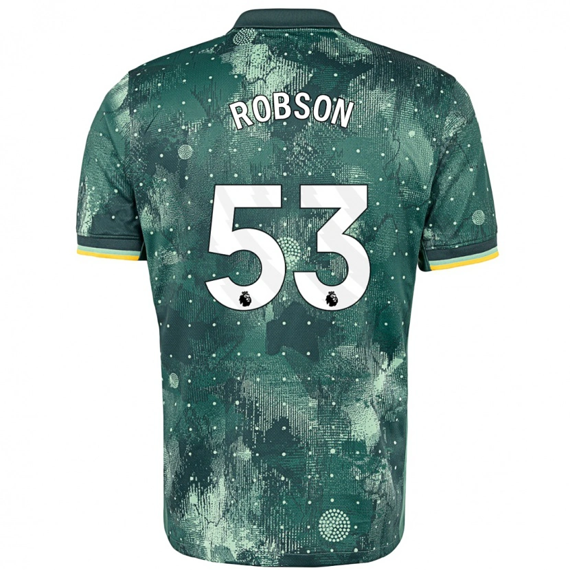 Danxen Barn Max Robson #53 Mintgrön Tredjesatsen Matchtröjor 2024/25 Tröjor T-Tröja