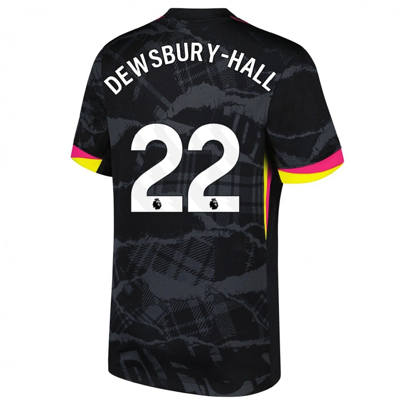 Danxen Barn Kiernan Dewsbury-Hall #22 Svart Rosa Tredjesatsen Matchtröjor 2024/25 Tröjor T-Tröja