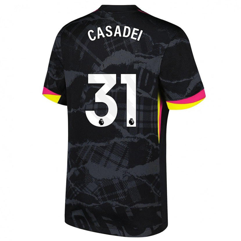 Danxen Barn Cesare Casadei #31 Svart Rosa Tredjesatsen Matchtröjor 2024/25 Tröjor T-Tröja