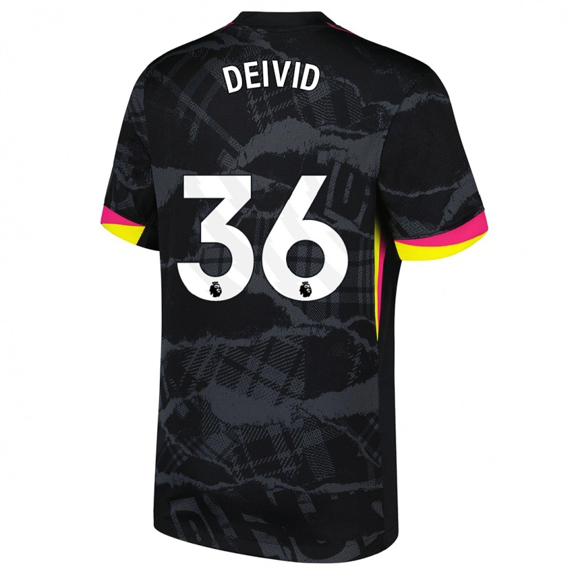 Danxen Barn Deivid Washington #36 Svart Rosa Tredjesatsen Matchtröjor 2024/25 Tröjor T-Tröja