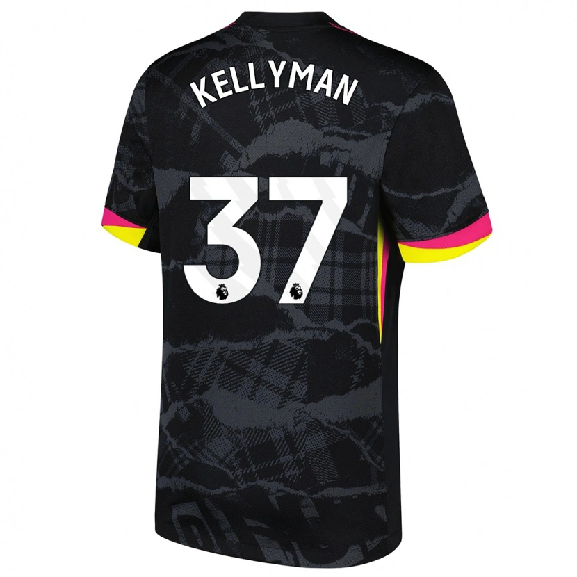Danxen Barn Omari Kellyman #37 Svart Rosa Tredjesatsen Matchtröjor 2024/25 Tröjor T-Tröja