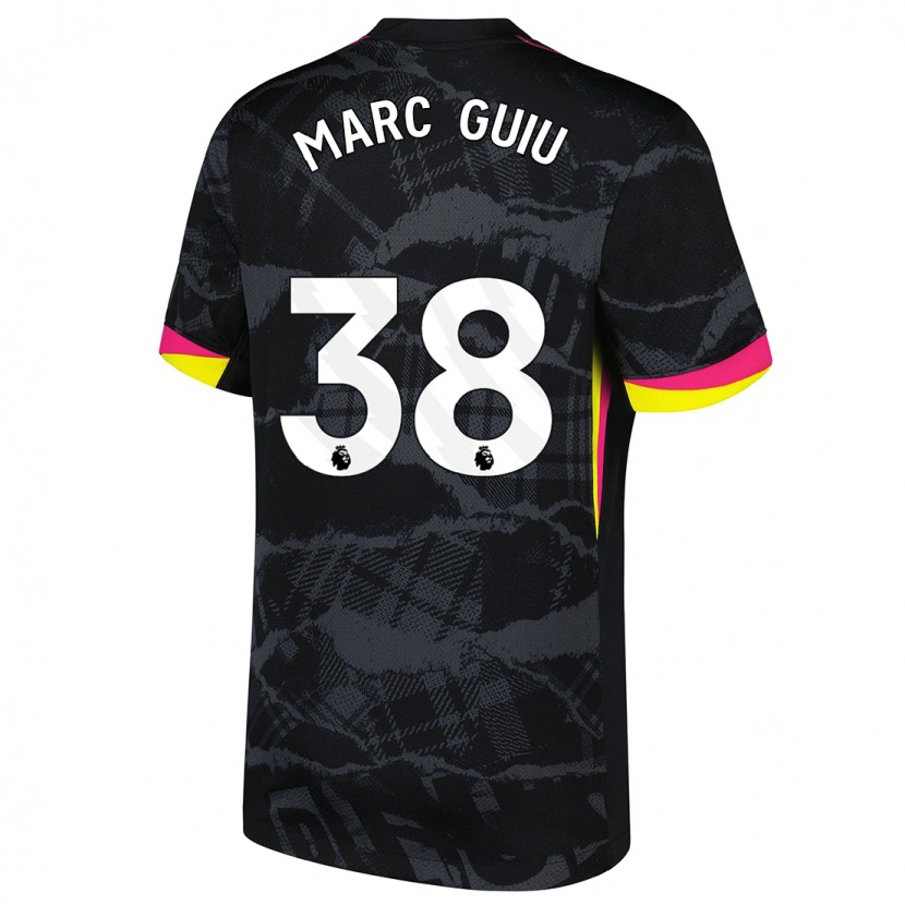 Danxen Barn Marc Guiu #38 Svart Rosa Tredjesatsen Matchtröjor 2024/25 Tröjor T-Tröja