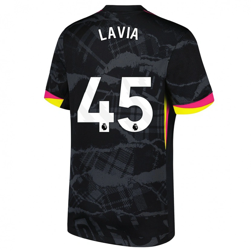 Danxen Barn Roméo Lavia #45 Svart Rosa Tredjesatsen Matchtröjor 2024/25 Tröjor T-Tröja