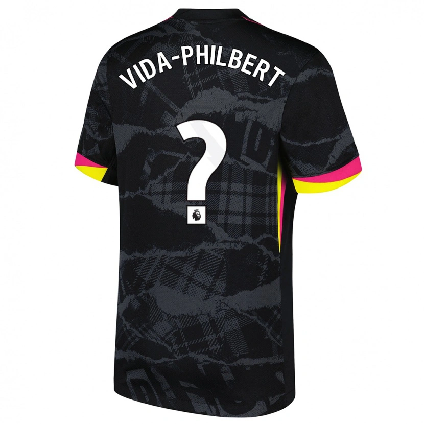 Danxen Barn Joel Vida-Philbert #0 Svart Rosa Tredjesatsen Matchtröjor 2024/25 Tröjor T-Tröja
