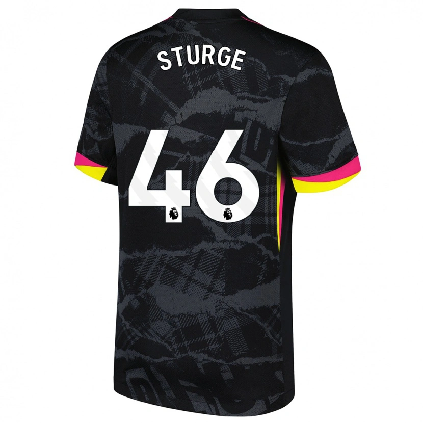 Danxen Barn Zak Sturge #46 Svart Rosa Tredjesatsen Matchtröjor 2024/25 Tröjor T-Tröja