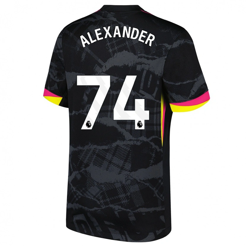 Danxen Barn Reiss-Alexander Russell-Denny #74 Svart Rosa Tredjesatsen Matchtröjor 2024/25 Tröjor T-Tröja