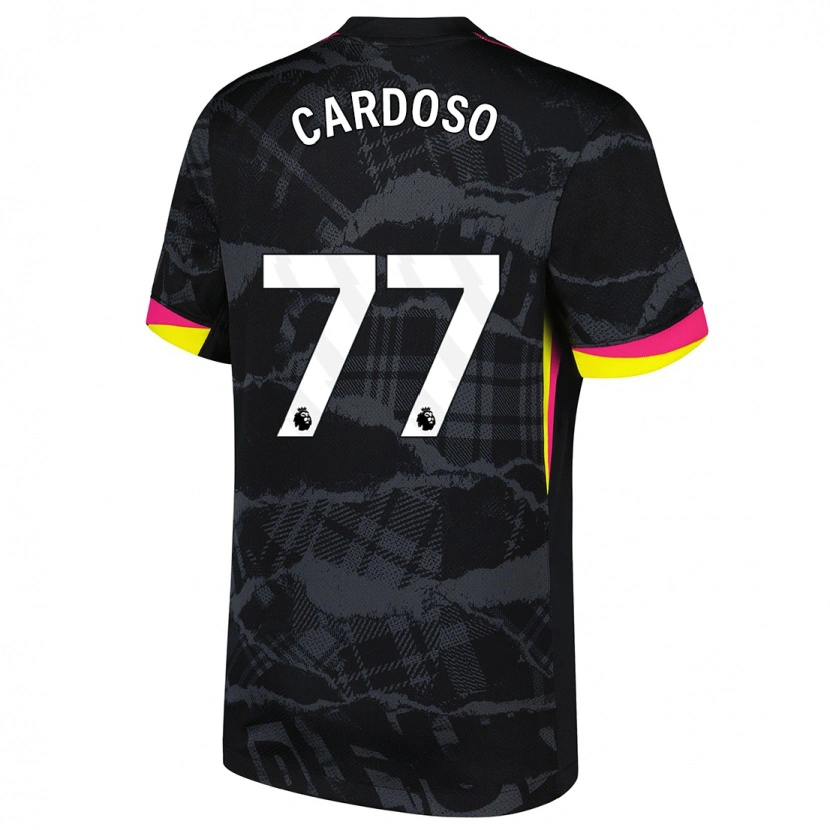 Danxen Barn Leo Cardoso #77 Svart Rosa Tredjesatsen Matchtröjor 2024/25 Tröjor T-Tröja