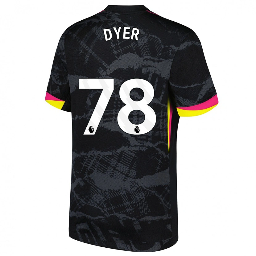 Danxen Barn Kiano Dyer #78 Svart Rosa Tredjesatsen Matchtröjor 2024/25 Tröjor T-Tröja