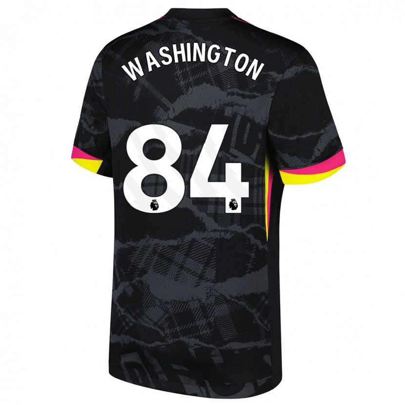 Danxen Barn Marcell Washington #84 Svart Rosa Tredjesatsen Matchtröjor 2024/25 Tröjor T-Tröja