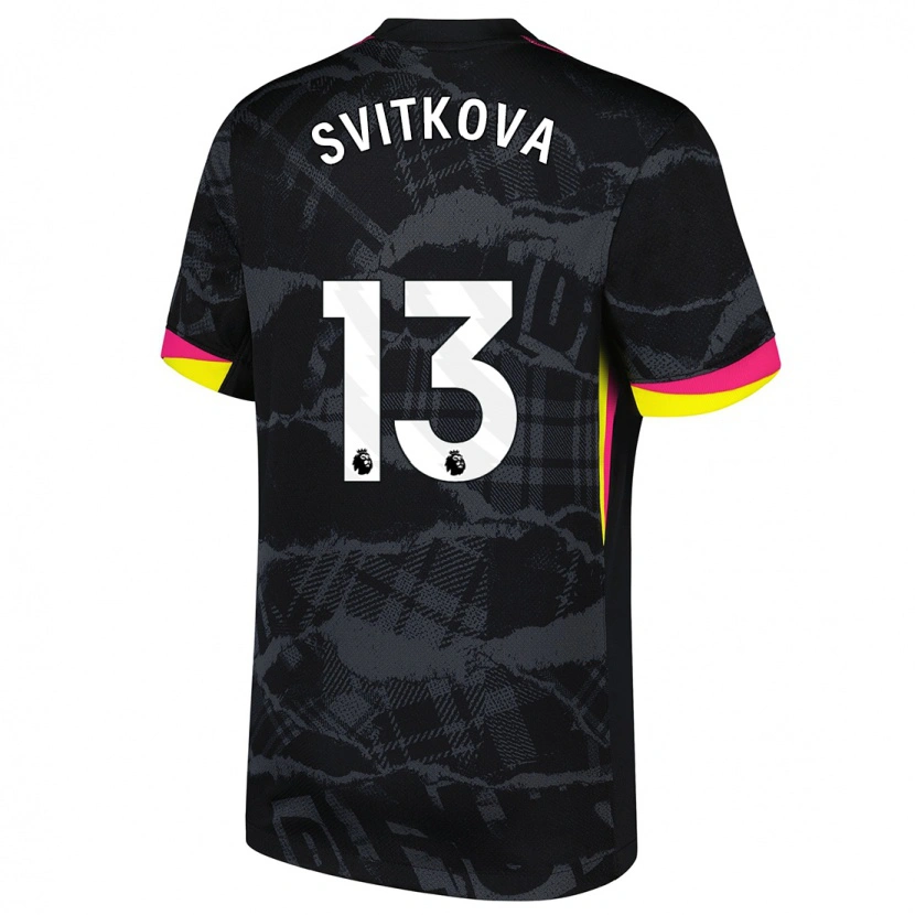 Danxen Barn Kateřina Svitková #13 Svart Rosa Tredjesatsen Matchtröjor 2024/25 Tröjor T-Tröja