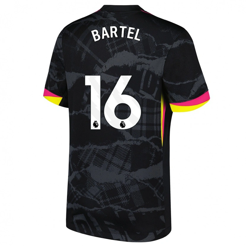 Danxen Barn Júlia Bartel #16 Svart Rosa Tredjesatsen Matchtröjor 2024/25 Tröjor T-Tröja