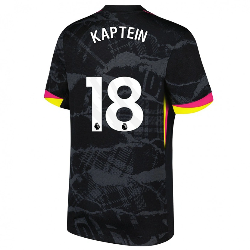Danxen Barn Wieke Kaptein #18 Svart Rosa Tredjesatsen Matchtröjor 2024/25 Tröjor T-Tröja