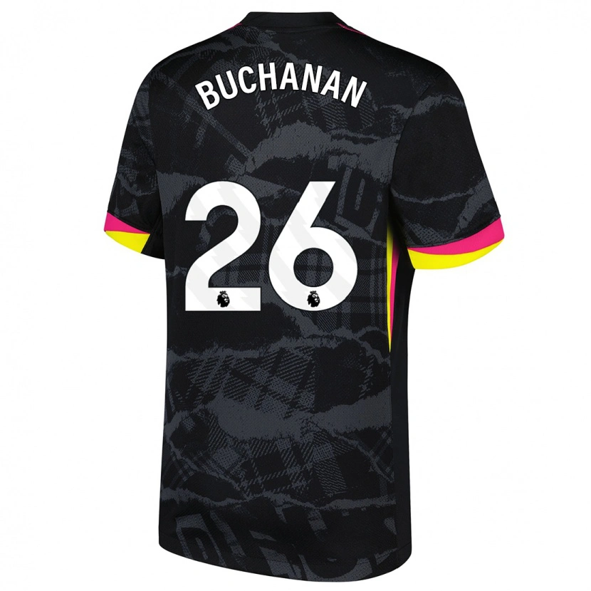 Danxen Barn Kadeisha Buchanan #26 Svart Rosa Tredjesatsen Matchtröjor 2024/25 Tröjor T-Tröja