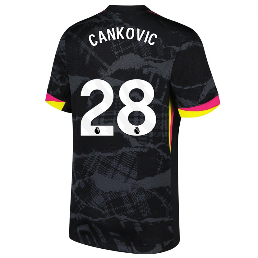 Danxen Barn Jelena Čanković #28 Svart Rosa Tredjesatsen Matchtröjor 2024/25 Tröjor T-Tröja