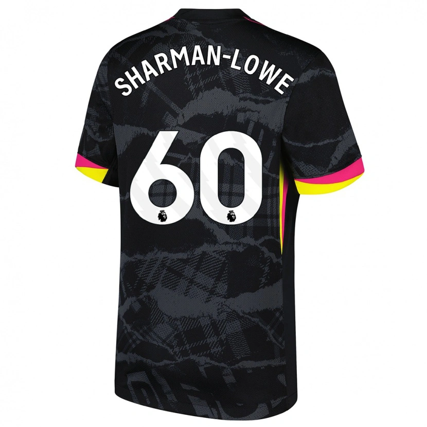 Danxen Barn Teddy Sharman-Lowe #60 Svart Rosa Tredjesatsen Matchtröjor 2024/25 Tröjor T-Tröja