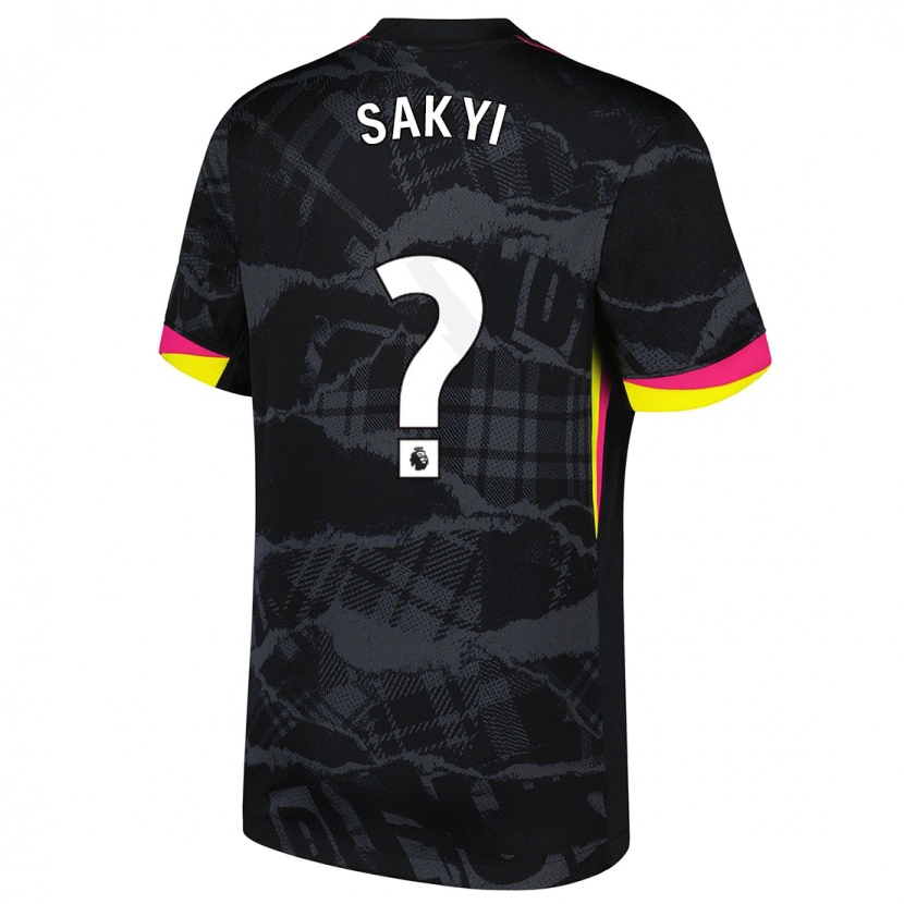 Danxen Barn Samuel Rak-Sakyi #0 Svart Rosa Tredjesatsen Matchtröjor 2024/25 Tröjor T-Tröja