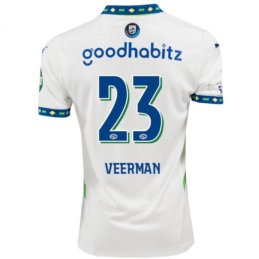 Danxen Barn Joey Veerman #23 Vit Mörkblå Tredjesatsen Matchtröjor 2024/25 Tröjor T-Tröja
