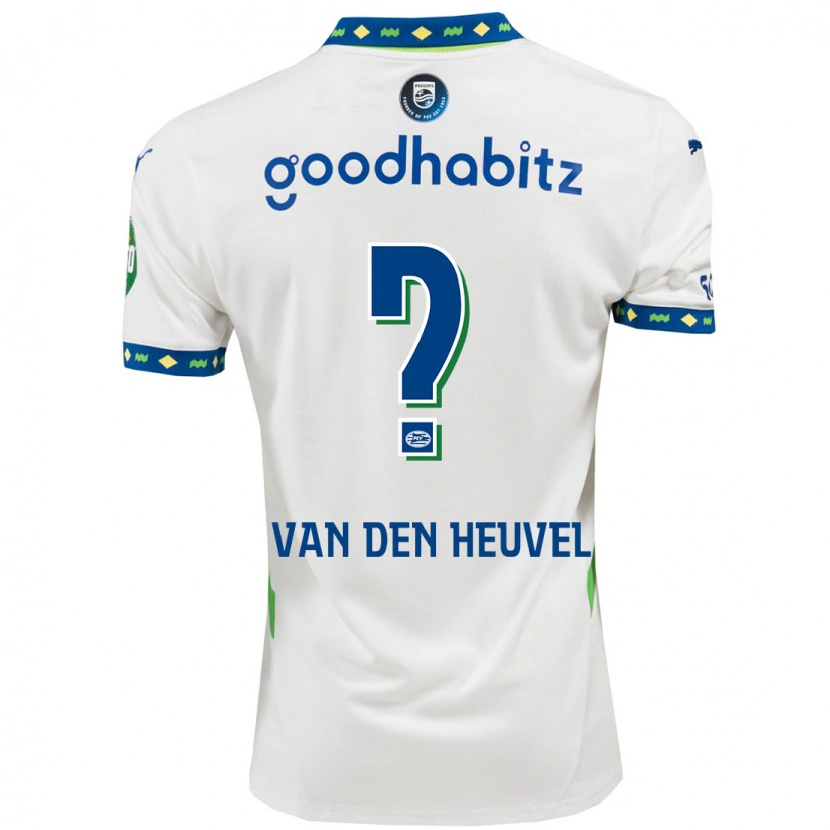 Danxen Barn Tim Van Den Heuvel #0 Vit Mörkblå Tredjesatsen Matchtröjor 2024/25 Tröjor T-Tröja
