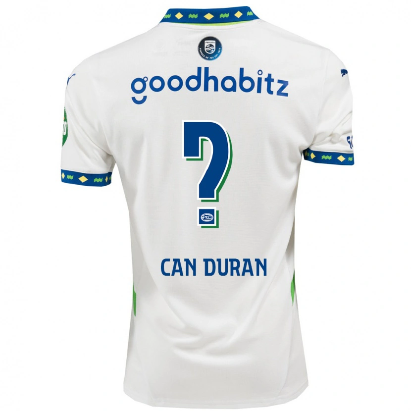 Danxen Barn Emre Can Duran #0 Vit Mörkblå Tredjesatsen Matchtröjor 2024/25 Tröjor T-Tröja