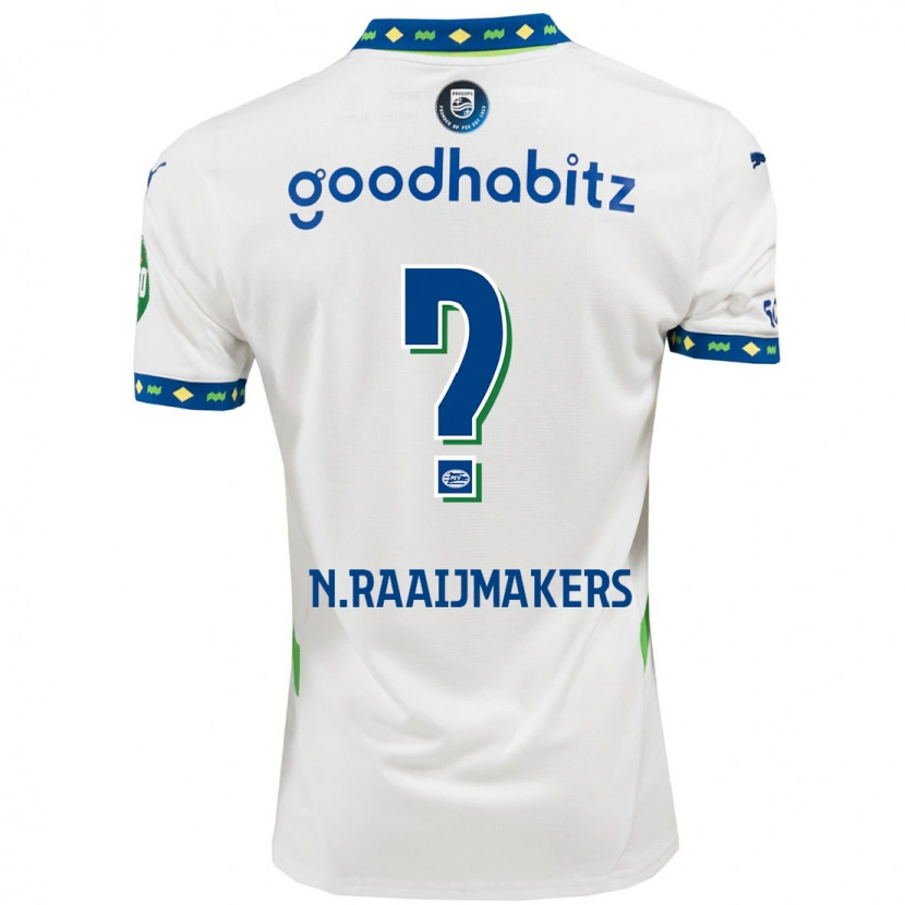 Danxen Barn Niels Raaijmakers #0 Vit Mörkblå Tredjesatsen Matchtröjor 2024/25 Tröjor T-Tröja