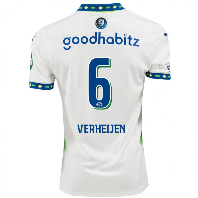 Danxen Barn Janneke Verheijen #6 Vit Mörkblå Tredjesatsen Matchtröjor 2024/25 Tröjor T-Tröja