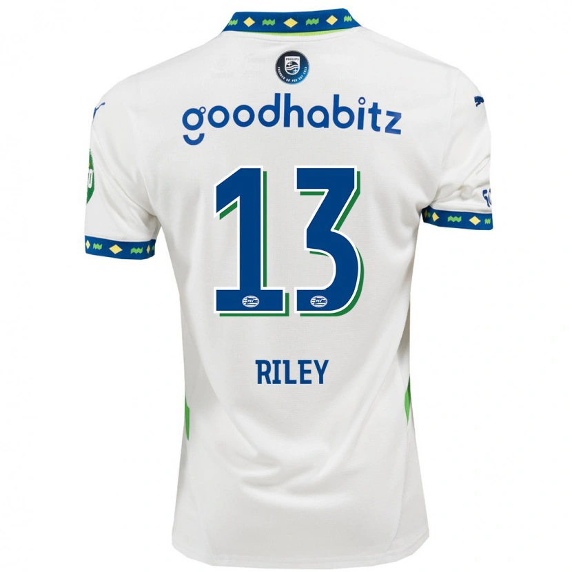 Danxen Barn Indiah-Paige Riley #13 Vit Mörkblå Tredjesatsen Matchtröjor 2024/25 Tröjor T-Tröja