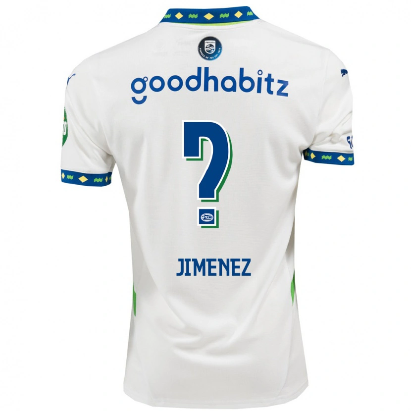 Danxen Barn Mylian Jiménez #0 Vit Mörkblå Tredjesatsen Matchtröjor 2024/25 Tröjor T-Tröja