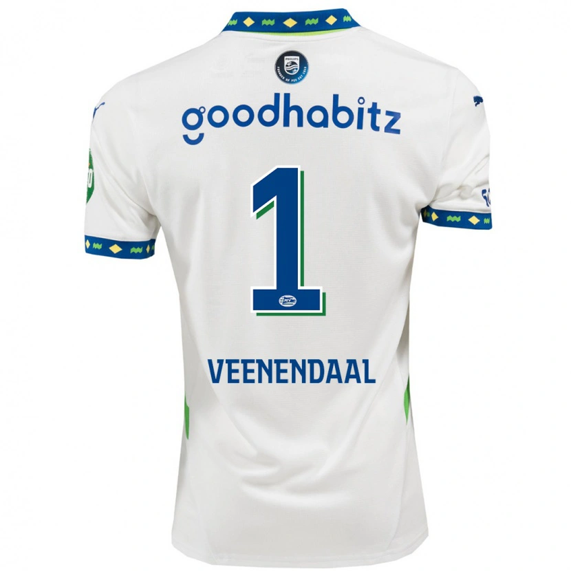 Danxen Barn Sari Van Veenendaal #1 Vit Mörkblå Tredjesatsen Matchtröjor 2024/25 Tröjor T-Tröja