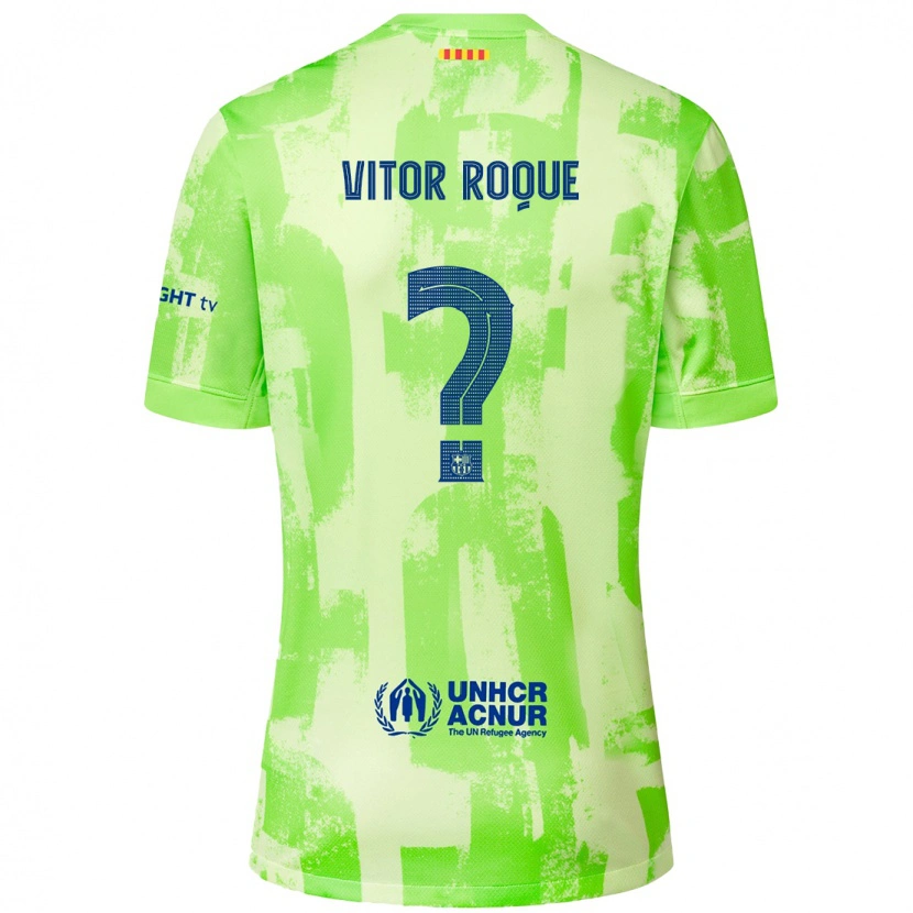 Danxen Barn Vitor Roque #8 Kalk Tredjesatsen Matchtröjor 2024/25 Tröjor T-Tröja