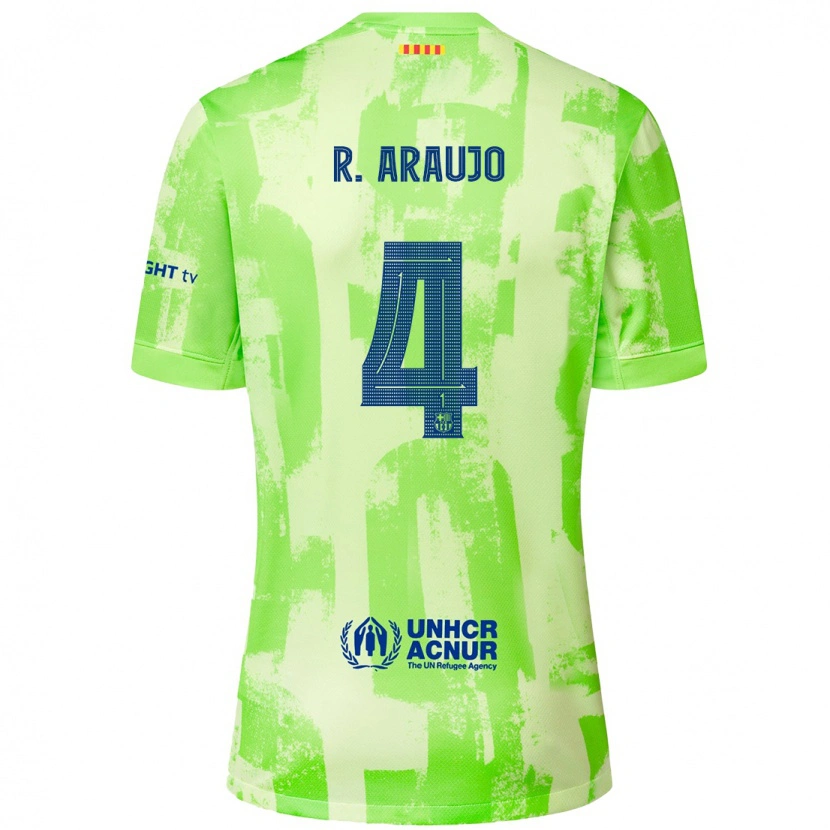 Danxen Barn Ronald Araujo #4 Kalk Tredjesatsen Matchtröjor 2024/25 Tröjor T-Tröja
