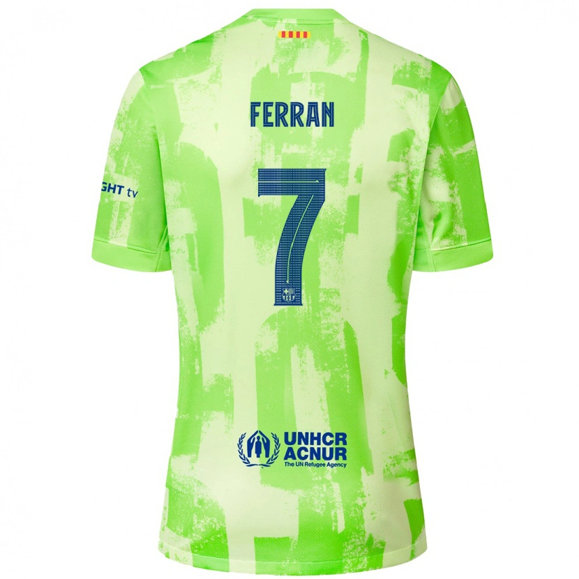 Danxen Barn Ferran Torres #7 Kalk Tredjesatsen Matchtröjor 2024/25 Tröjor T-Tröja