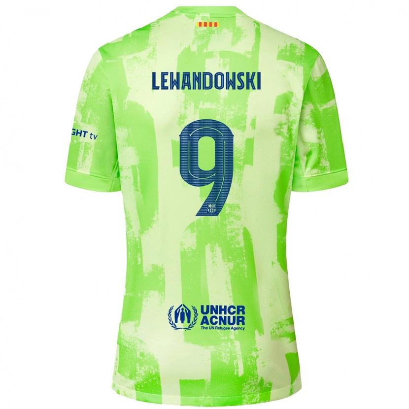 Danxen Barn Robert Lewandowski #9 Kalk Tredjesatsen Matchtröjor 2024/25 Tröjor T-Tröja