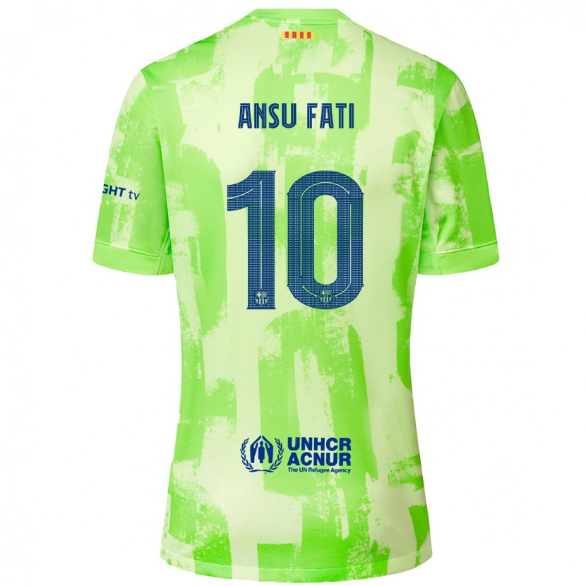 Danxen Barn Ansu Fati #10 Kalk Tredjesatsen Matchtröjor 2024/25 Tröjor T-Tröja