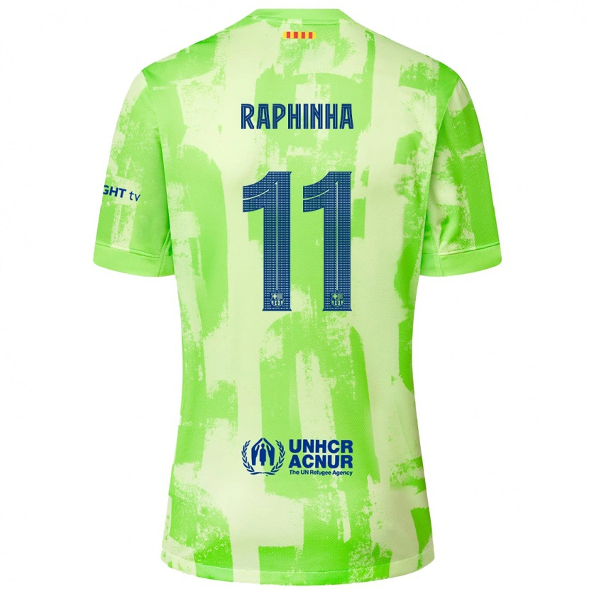 Danxen Barn Raphinha #11 Kalk Tredjesatsen Matchtröjor 2024/25 Tröjor T-Tröja