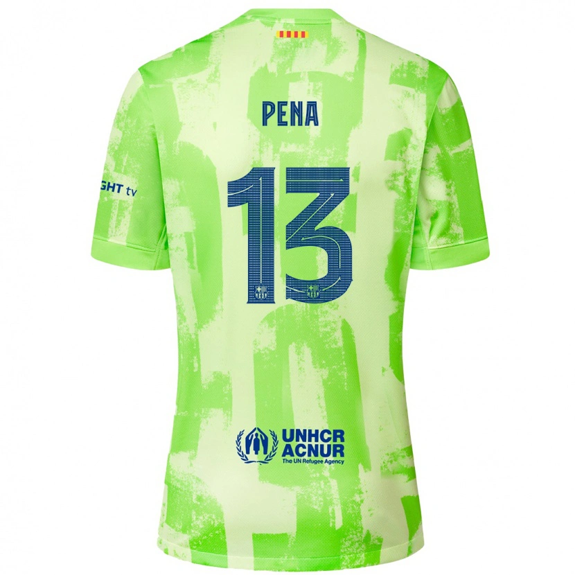Danxen Barn Iñaki Peña #13 Kalk Tredjesatsen Matchtröjor 2024/25 Tröjor T-Tröja