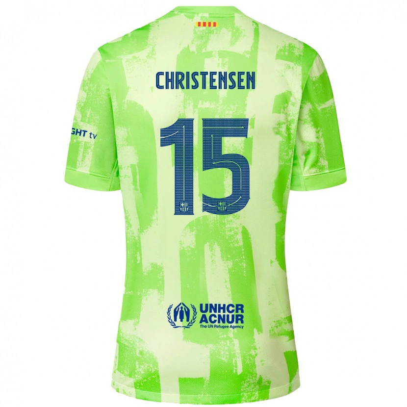 Danxen Barn Andreas Christensen #15 Kalk Tredjesatsen Matchtröjor 2024/25 Tröjor T-Tröja