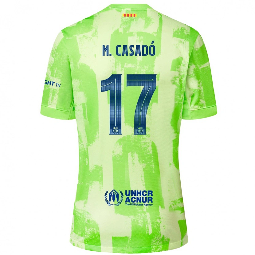 Danxen Barn Marc Casadó #17 Kalk Tredjesatsen Matchtröjor 2024/25 Tröjor T-Tröja