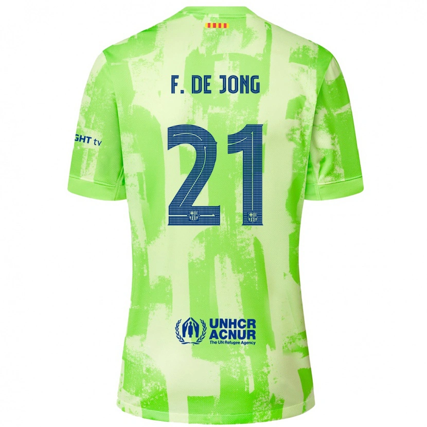 Danxen Barn Frenkie De Jong #21 Kalk Tredjesatsen Matchtröjor 2024/25 Tröjor T-Tröja