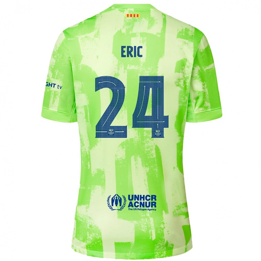 Danxen Barn Eric García #24 Kalk Tredjesatsen Matchtröjor 2024/25 Tröjor T-Tröja