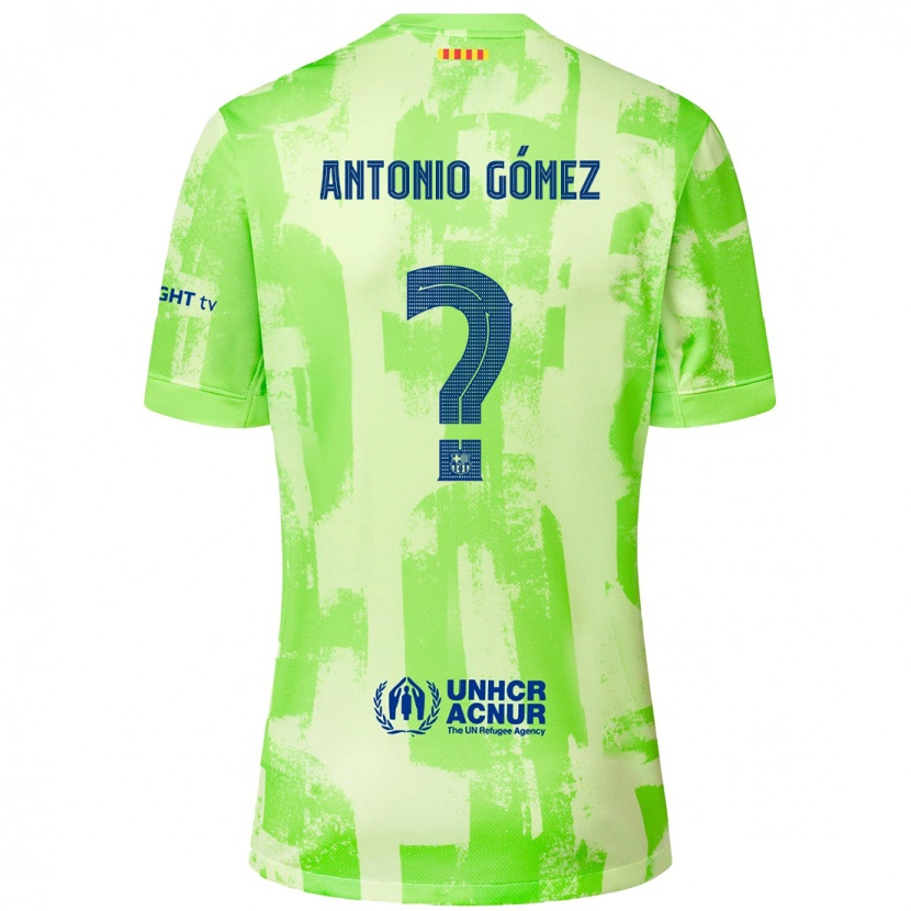 Danxen Barn Antonio Gómez #0 Kalk Tredjesatsen Matchtröjor 2024/25 Tröjor T-Tröja
