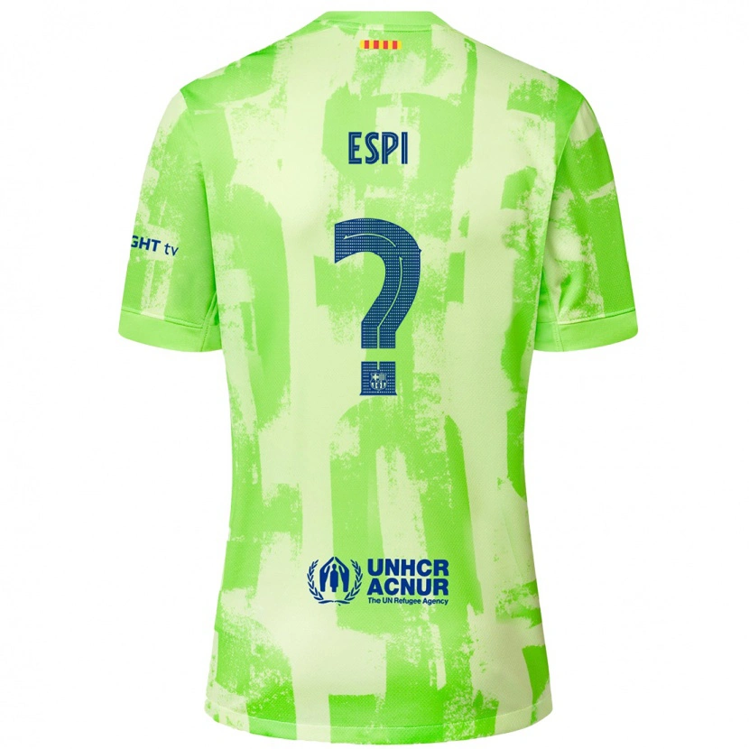 Danxen Barn Pau Espi #0 Kalk Tredjesatsen Matchtröjor 2024/25 Tröjor T-Tröja