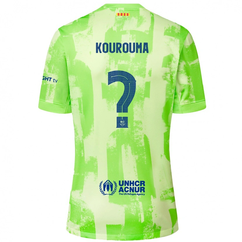 Danxen Barn Baba Kourouma #0 Kalk Tredjesatsen Matchtröjor 2024/25 Tröjor T-Tröja