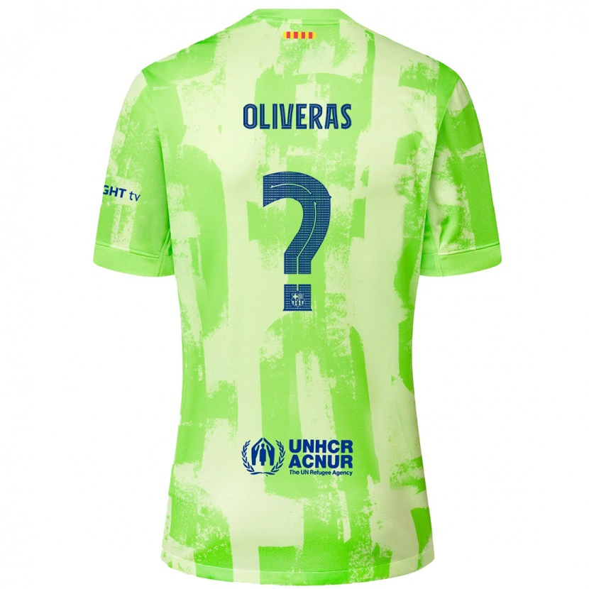 Danxen Barn Robert Oliveras #0 Kalk Tredjesatsen Matchtröjor 2024/25 Tröjor T-Tröja