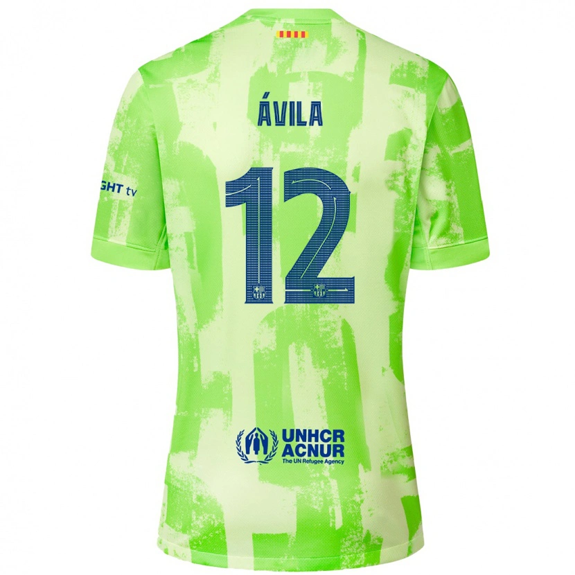 Danxen Barn Dani Ávila #12 Kalk Tredjesatsen Matchtröjor 2024/25 Tröjor T-Tröja